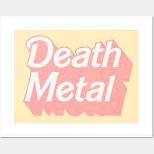 Death Metal / / Cute Pink 80s Vintage Look Design Posters and Art